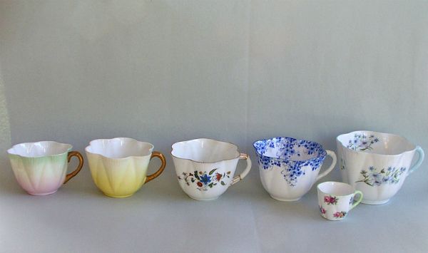 DAINTY Various Cups (W'mn demi,tea,Shy tea, large tea, breakfast, mini)